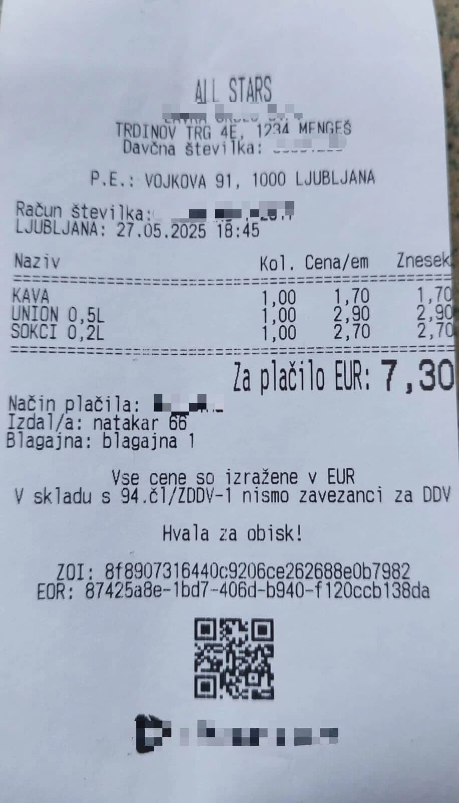 Receipt Delivery to Consumers.