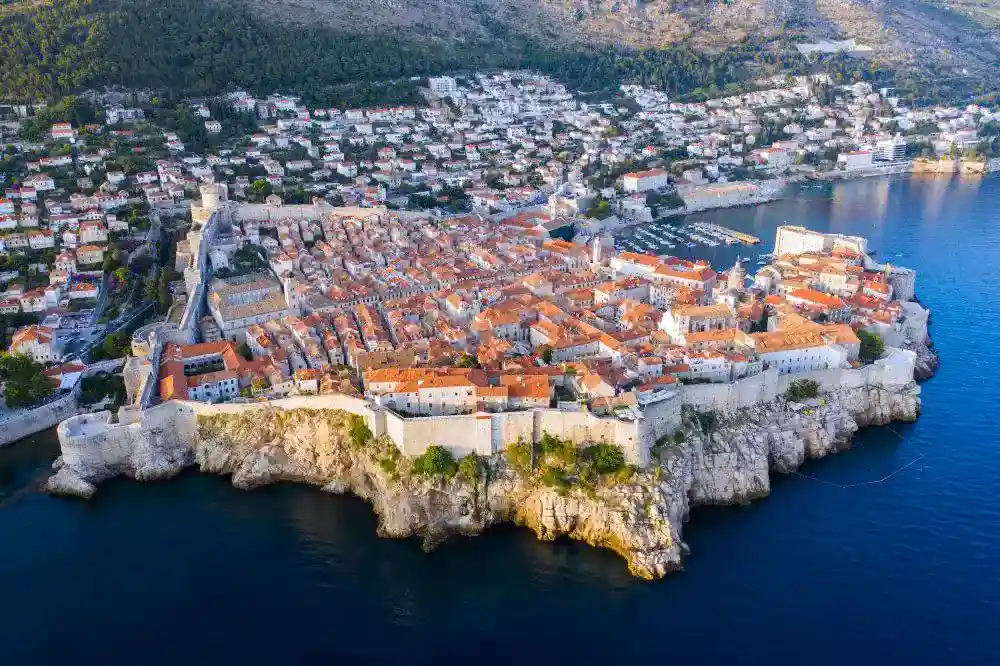 A scenic view of Dubrovnik, Croatia.