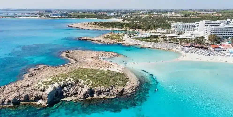 A scenic view of Nissi beach, Ayia Napa, Cyprus!