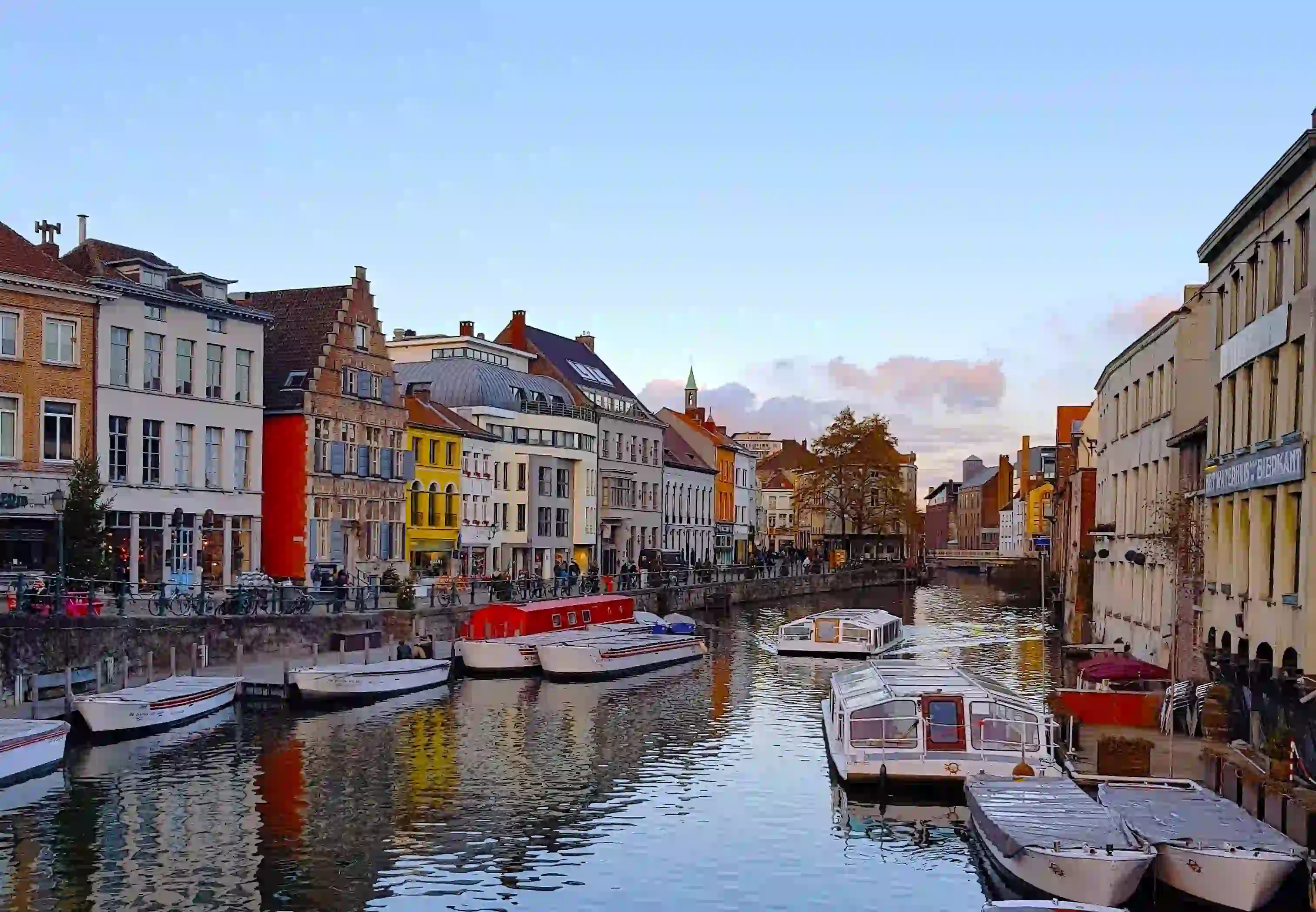 Scenic view of boats in Bruges, Belgium!