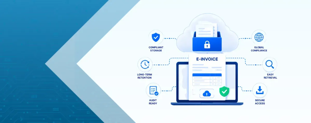 Secure cloud archiving of digital invoices with compliance