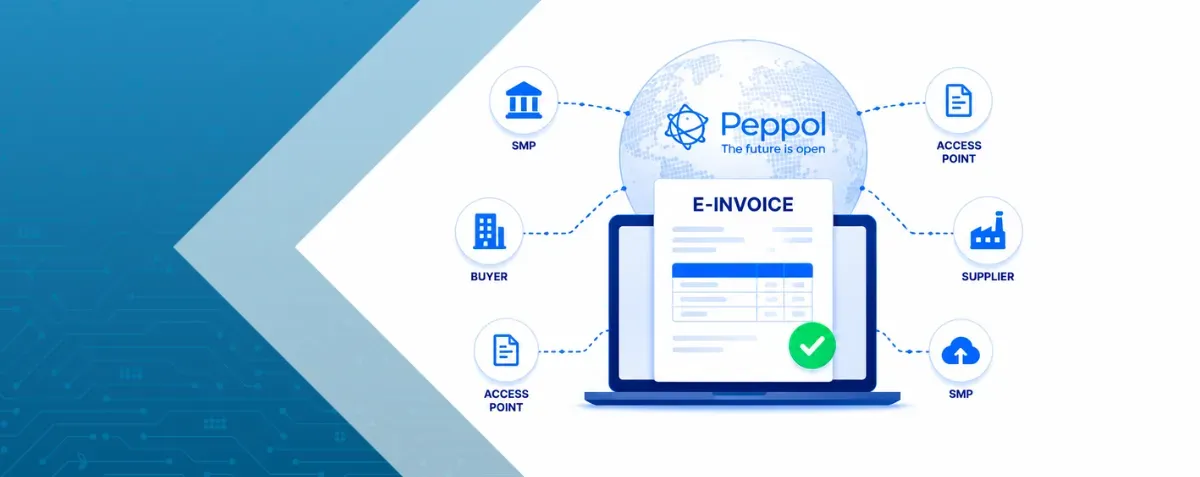 Businessman reviews e-invoicing at corner office