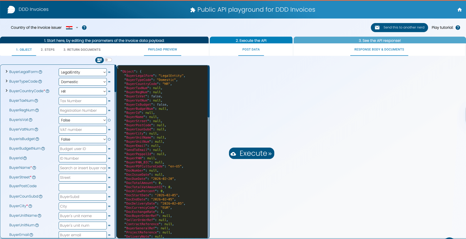 DDD Invoices API playground