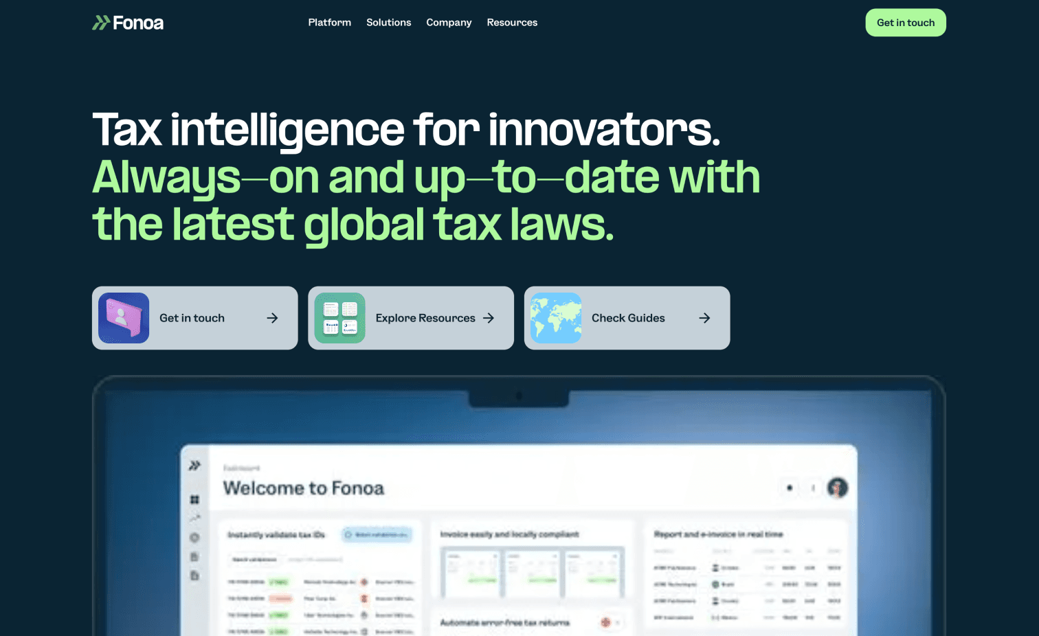 Fonoa Landing Page