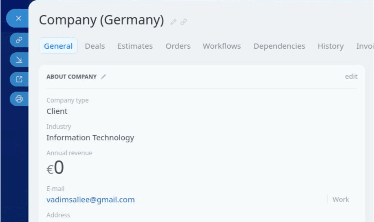 email for bitrix for e-invoice sending DDD Invoices 