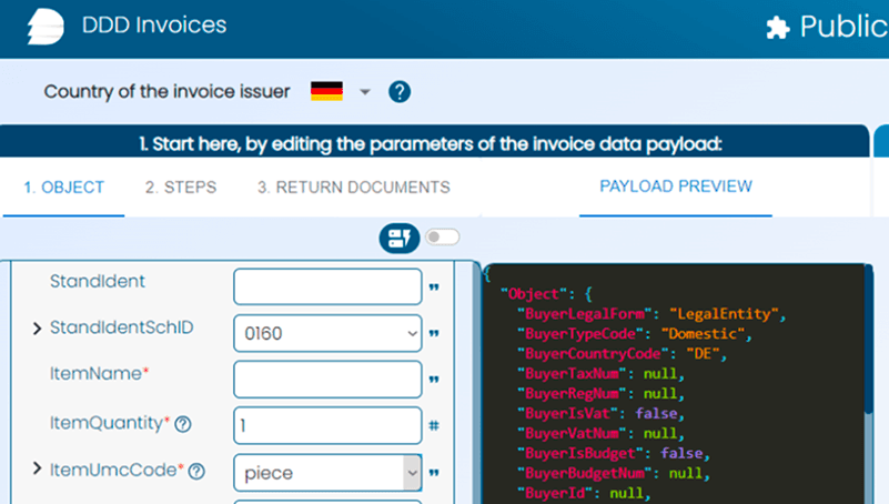 DDD Invoices Measuring units you need
