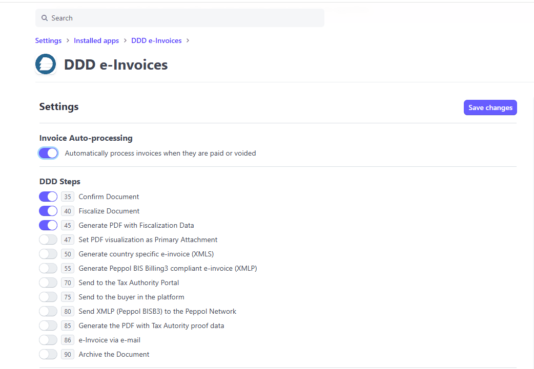 Workflow for DDD Invoices Stripe plugin invoices