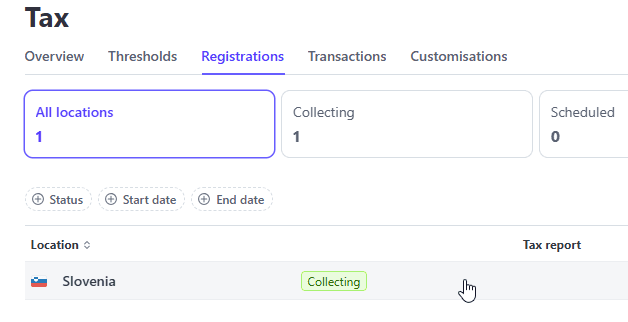 Stripe tax registration and DDD Invoices 