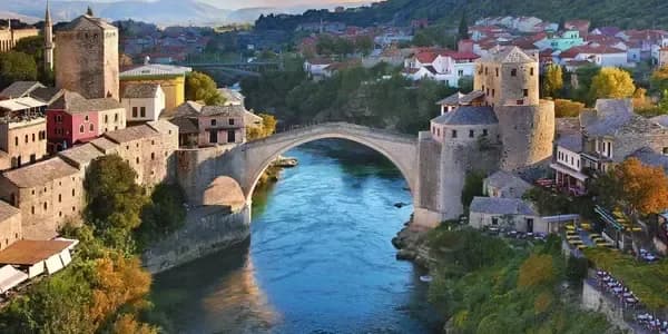 Bosnia and Herzegovina, symbolizing connectivity and digital progress, DDD Invoices supports businesses in Bosnia with compliant e-invoicing solutions.