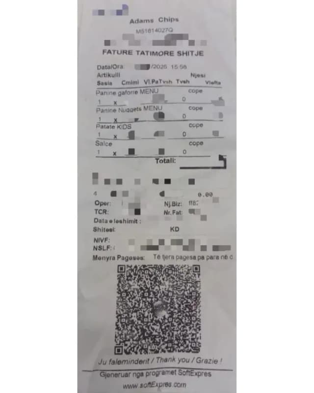 A supermarket receipt from Lisbon, Portugal, showing a structured digital invoice with QR code and tax details, reflecting Portugal’s gradual move toward e-invoicing and DDD Invoices for retail transactions.