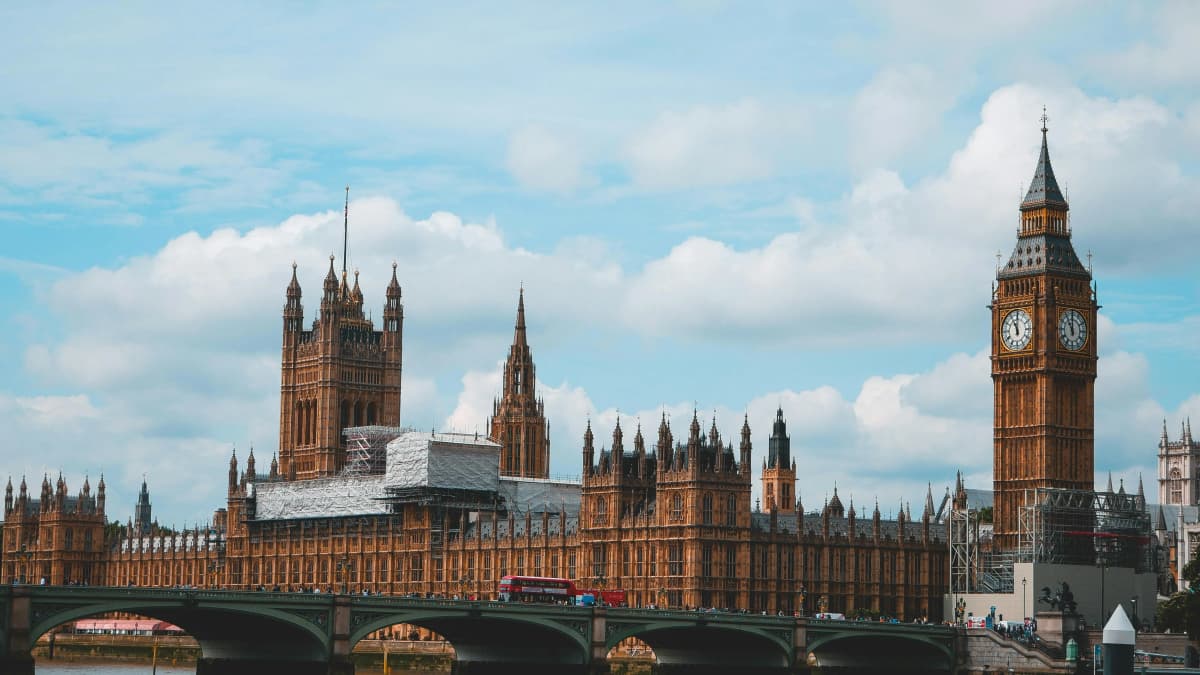 The Palace of Westminster and Big Ben panorama illustrating the UK’s Fiscalization and real-time tax compliance enabled by DDD Invoices