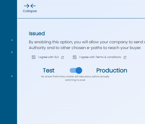 Production environment DDD Invoices dashboard - e-invoices