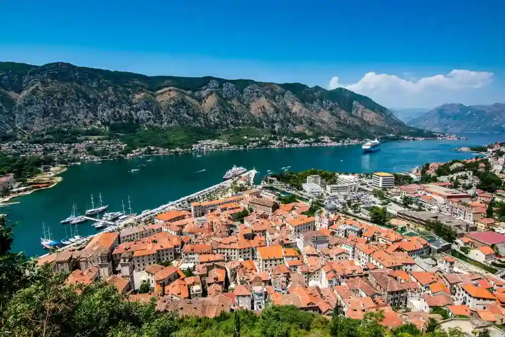 A scenic view of Kotor, Montenegro.