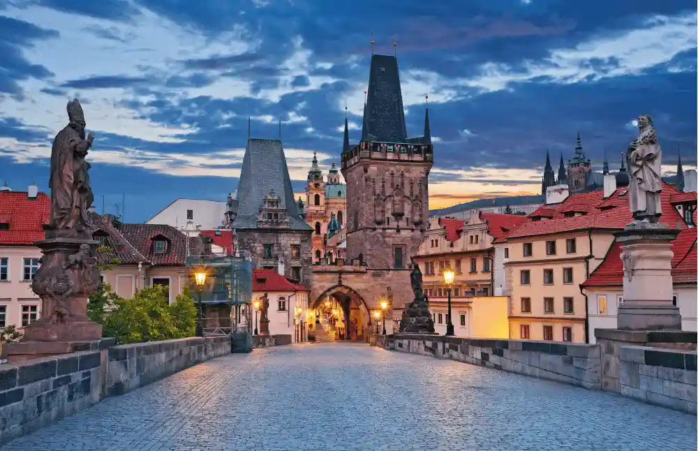A scenic view of Prague, Czech Republic.