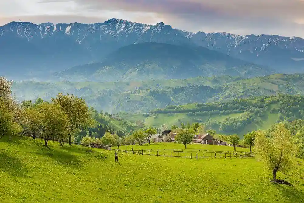A scenic view of Romania.