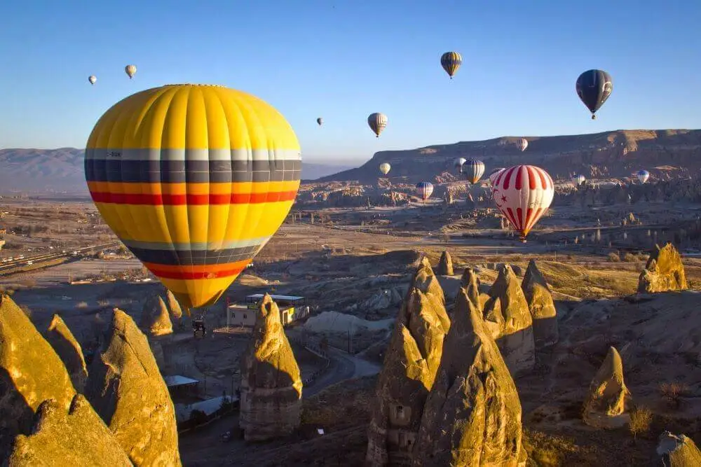 A scenic view of Cappadocia, Turkey!